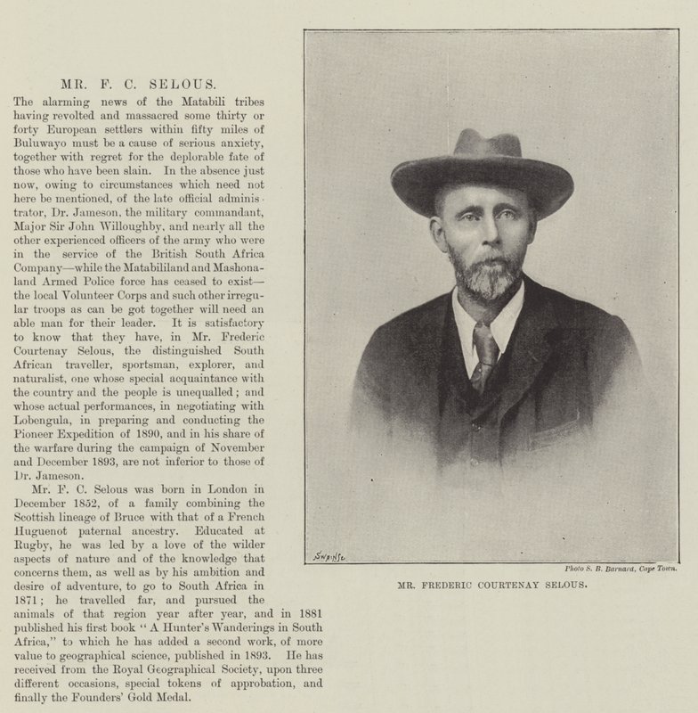 M. Frederic Courtenay Selous - English Photographer