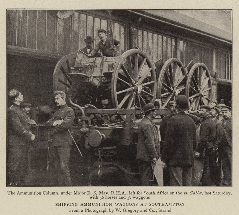 Expédition de wagons de munitions à Southampton - English Photographer
