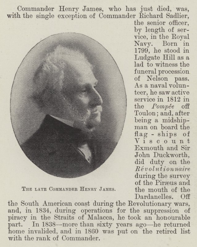 Feu le commandant Henry James - English Photographer
