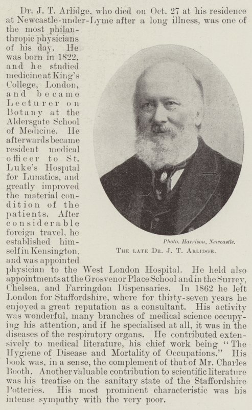 Feu Dr J T Arlidge - English Photographer