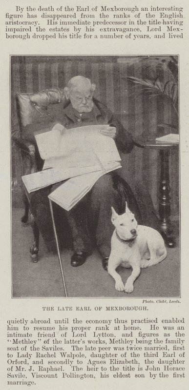 Feu Comte de Mexborough - English Photographer