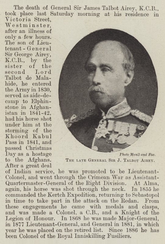 Feu le général Sir J Talbot Airey - English Photographer