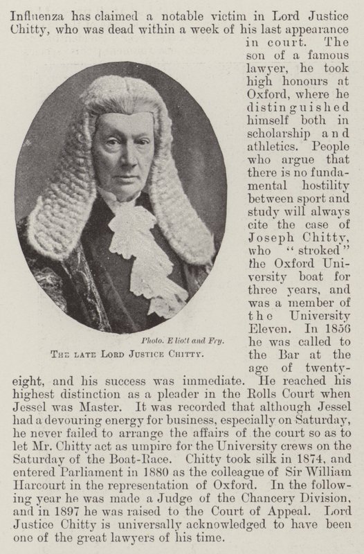 Feu Lord Justice Chitty - English Photographer