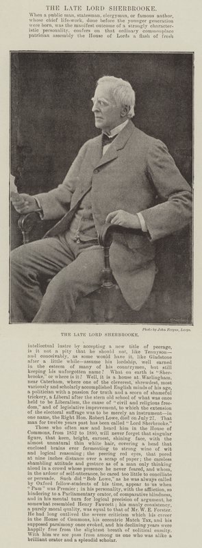 Feu Lord Sherbrooke - English Photographer