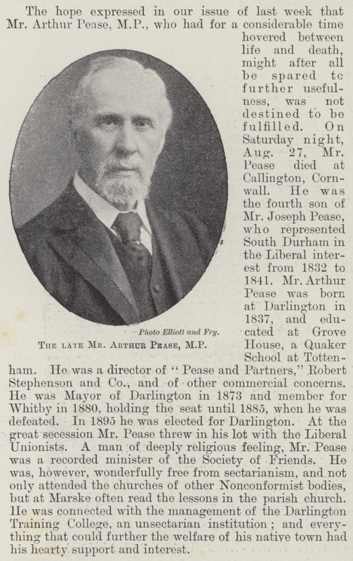 Feu M. Arthur Pease, député - English Photographer