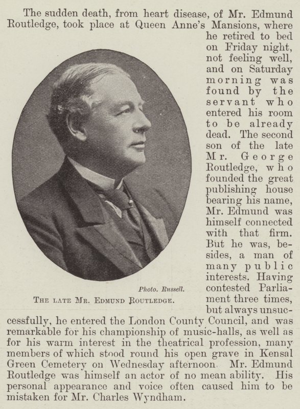 Feu M. Edmund Routledge - English Photographer