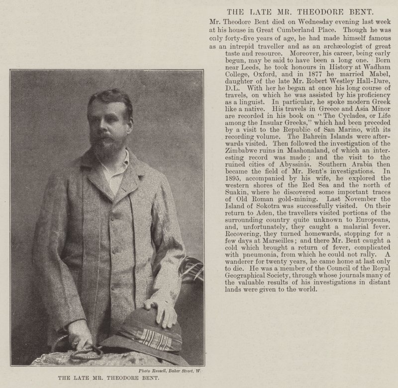 Feu M. Theodore Bent - English Photographer