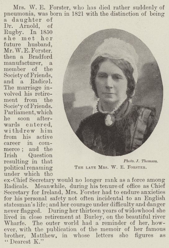 Feu Mme W E Forster - English Photographer