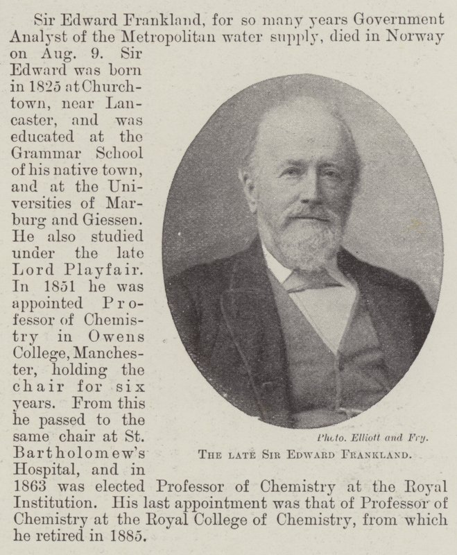 Feu Sir Edward Frankland - English Photographer