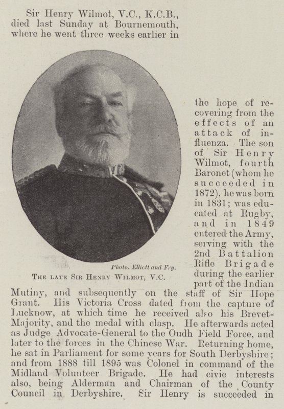 Feu Sir Henry Wilmot, VC - English Photographer
