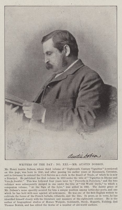 Écrivains du jour, M. Austin Dobson - English Photographer