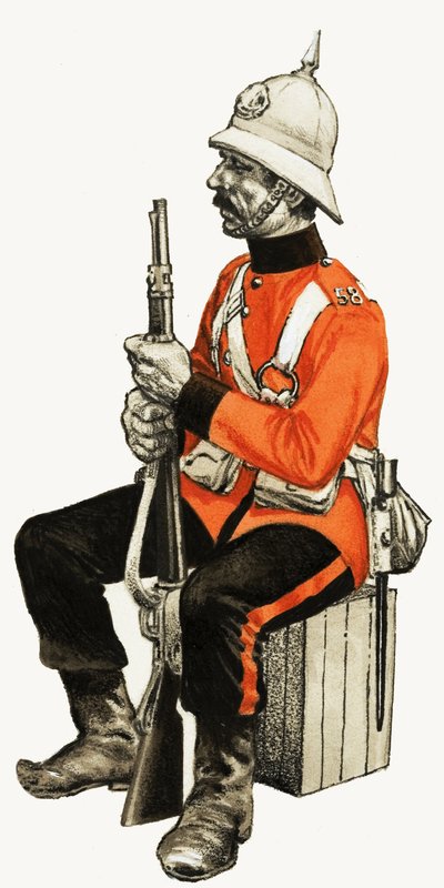 58e. Foot 1880 (Rutlandshire) Privé - English School