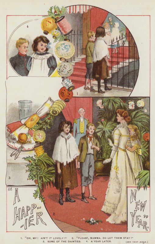 Une nouvelle année plus heureuse (lithographie en couleur) - English School