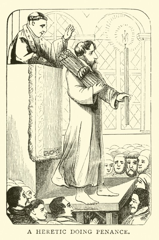 Un hérétique faisant pénitence - English School