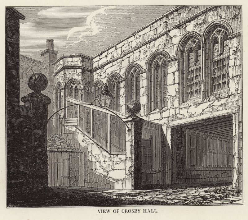 Vue de Crosby Hall à Chelsea - English School