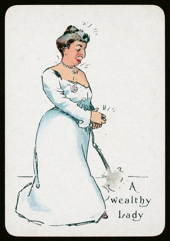 Une dame riche (lithographie en couleur) - English School