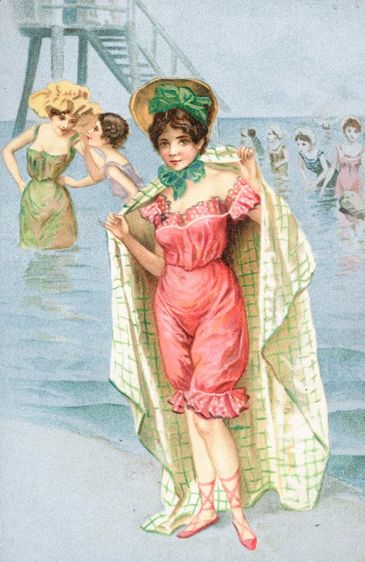 Une femme en maillot de bain - English School