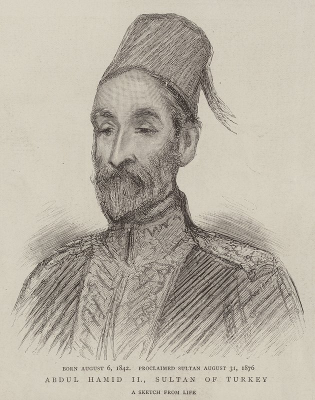 Abdul Hamid II, sultan de Turquie (gravure) - English School