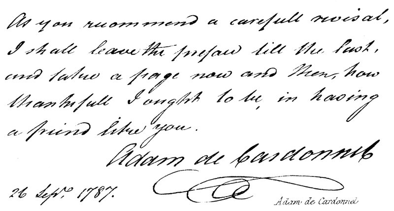 Adam de Cardonnel - English School