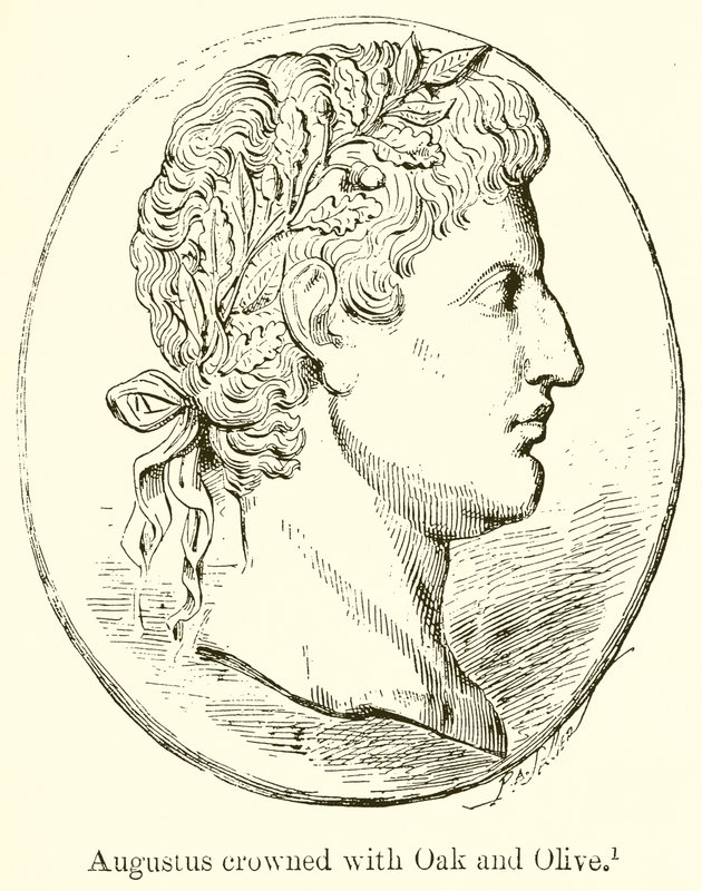 Auguste couronné de chêne et d