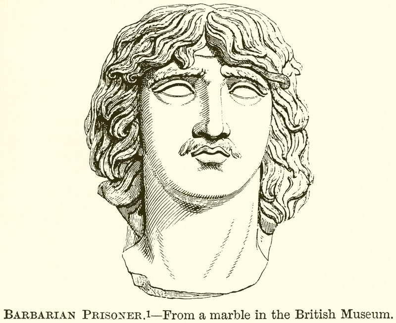 Prisonnier barbare - English School
