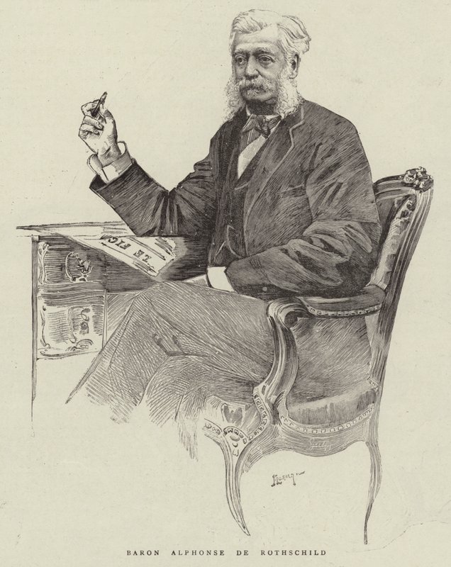 Baron Alphonse de Rothschild (gravure) - English School