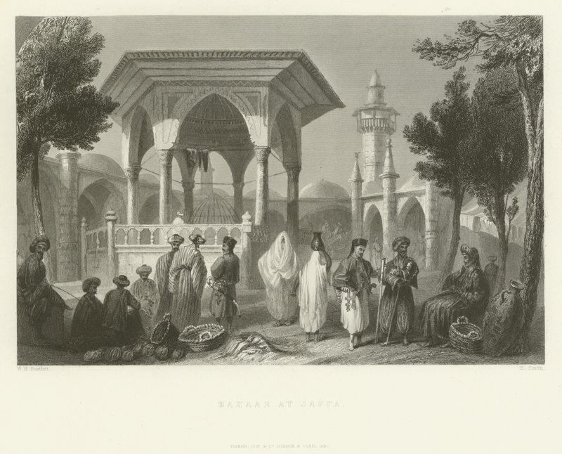 Bazar à Jaffa, 1837 - English School
