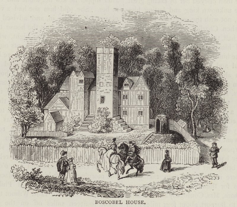 Maison de Boscobel (gravure) - English School