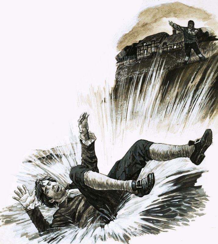 Garçon jeté dans la rivière - English School