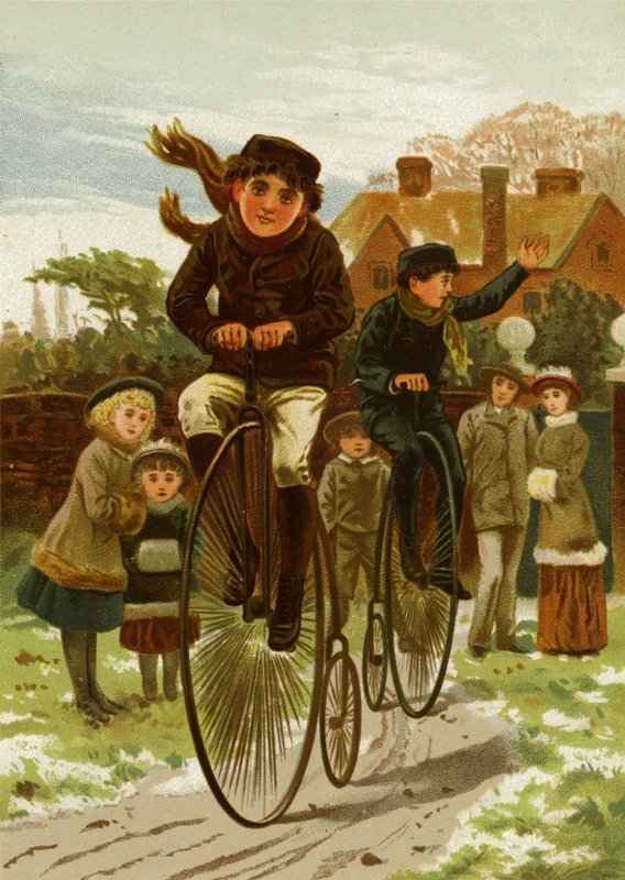Garçons sur des vélos - English School