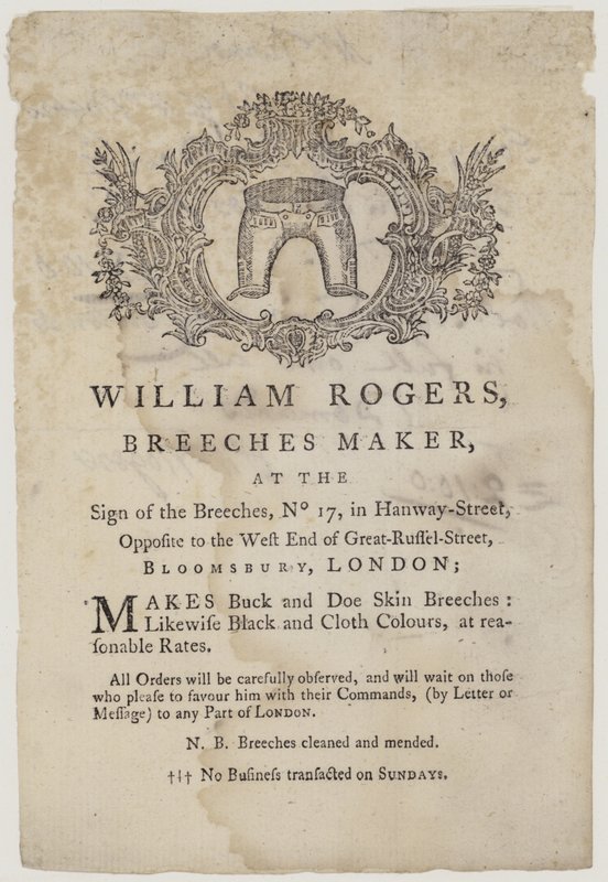 Fabricant de culottes, William Rogers - English School