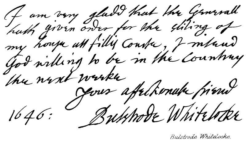 Bulstrode Whitelocke - English School