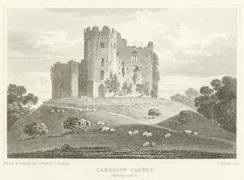 Château de Caerdiff, Glamorganshire - English School