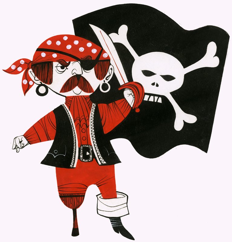 Pirate de dessin animé - English School