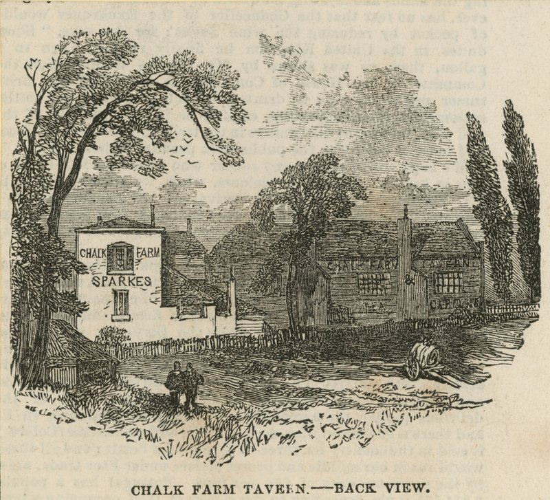 Chalk Farm Tavern, Londres, vue arrière - English School
