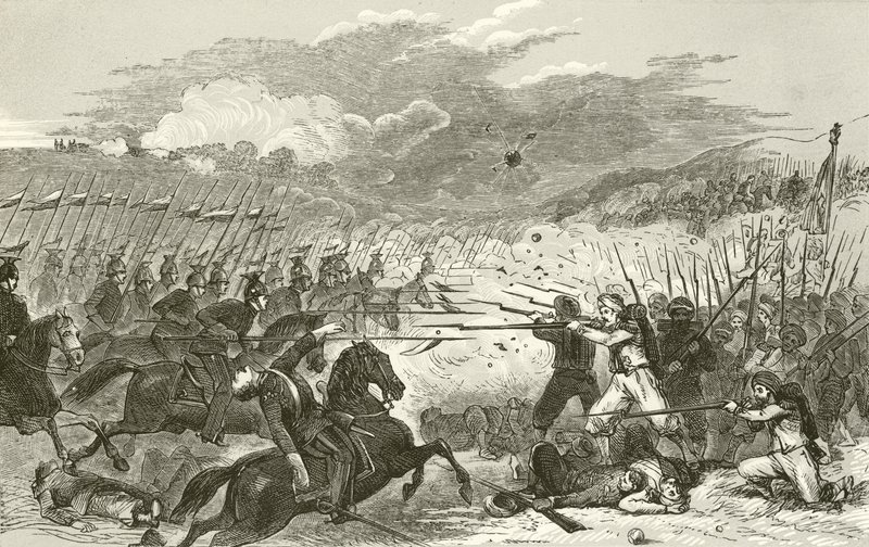 Charge des lanciers prussiens à Weissenburg - English School