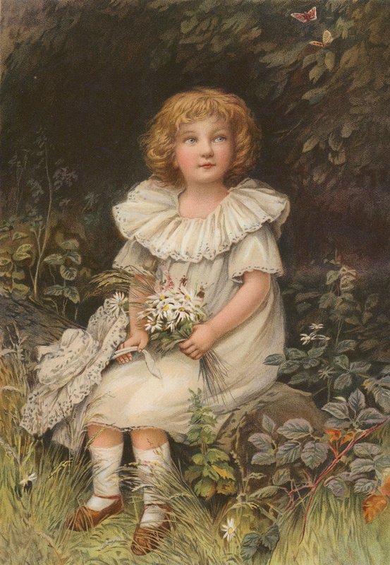 Enfant et papillons - English School