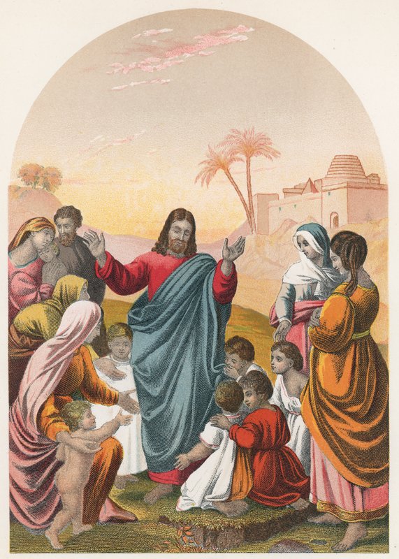 Le Christ bénissant les petits enfants - English School
