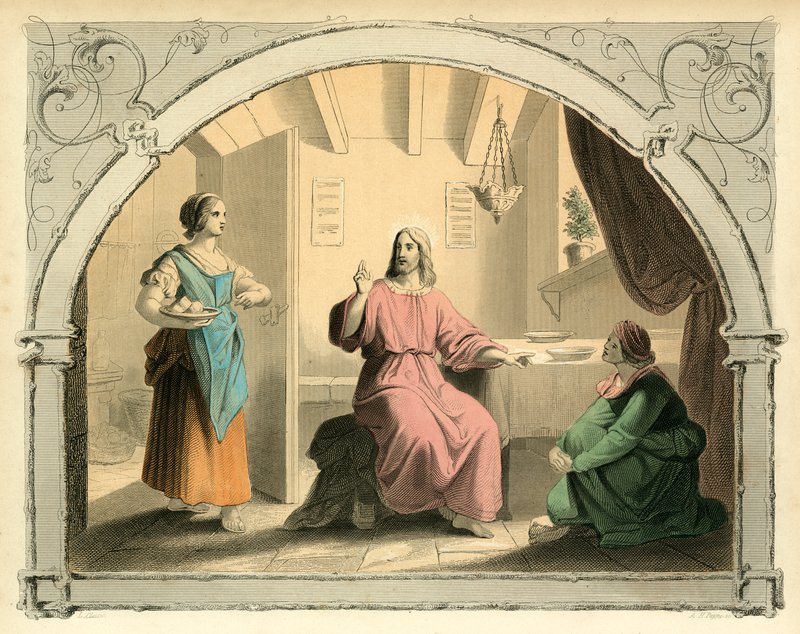 Christ, Marthe et Marie - English School