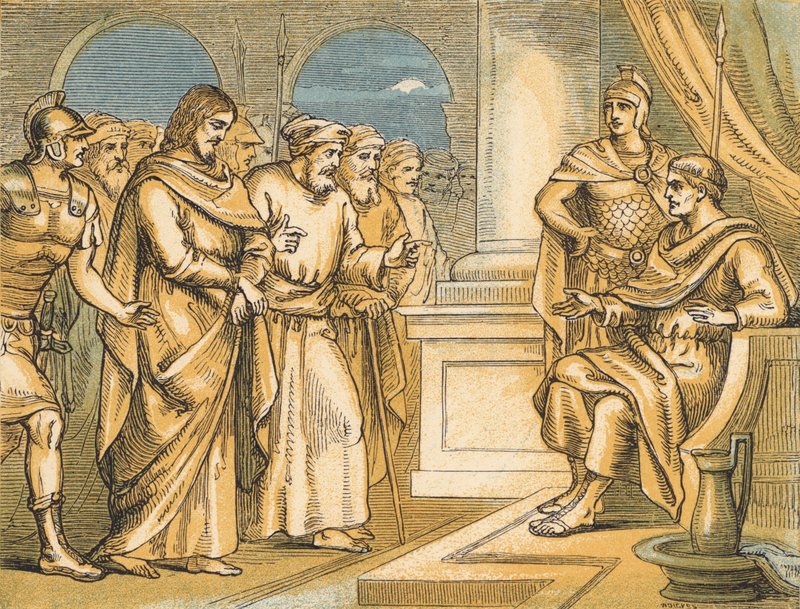 Le Christ devant Pilate - English School