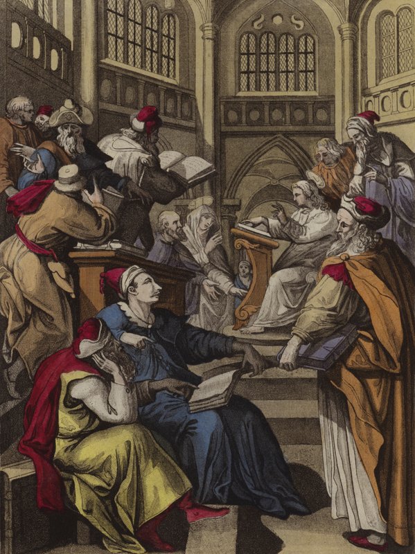 Le Christ interrogeant les docteurs - English School