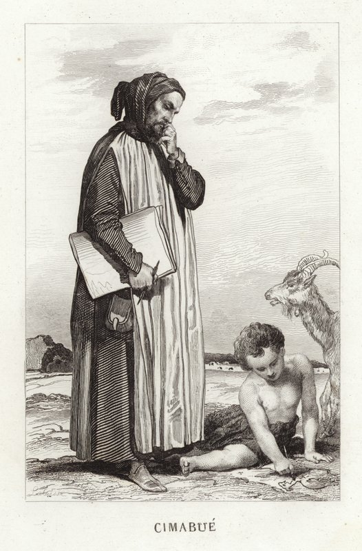 Cimabue découvrant Giotto - English School