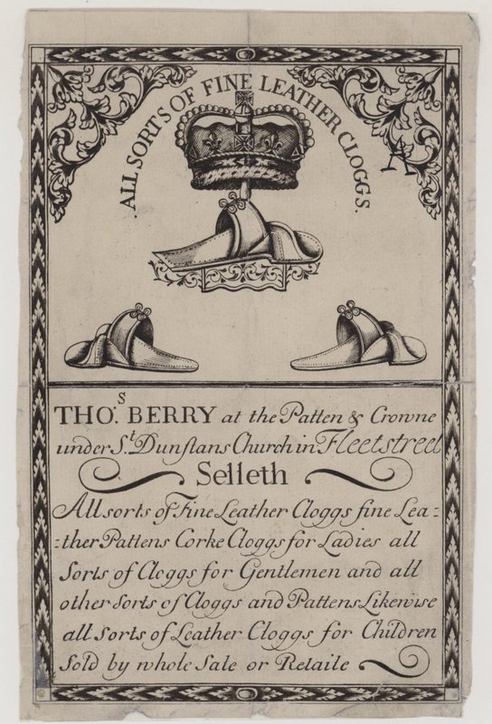 Fabricant de sabots, Thomas Berry, carte de visite - English School