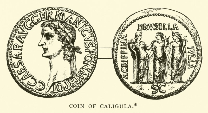 Pièce de monnaie de Caligula - English School