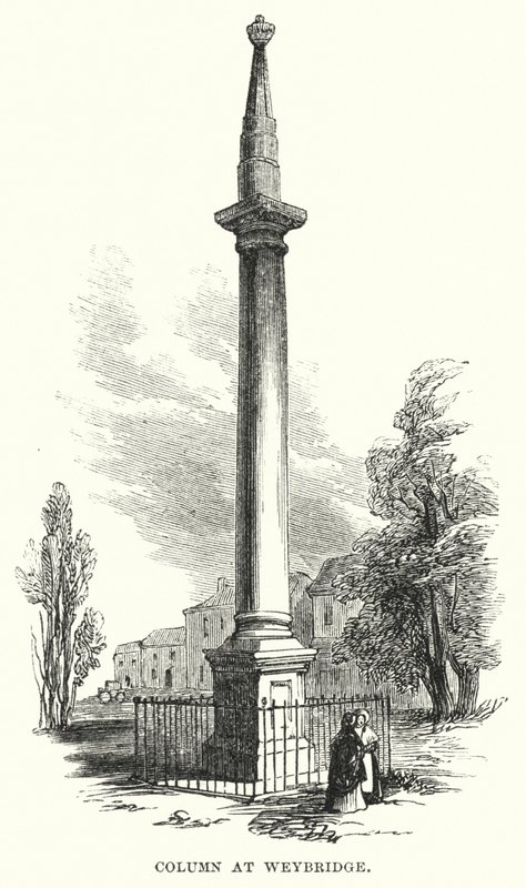 Colonne à Weybridge (gravure) - English School