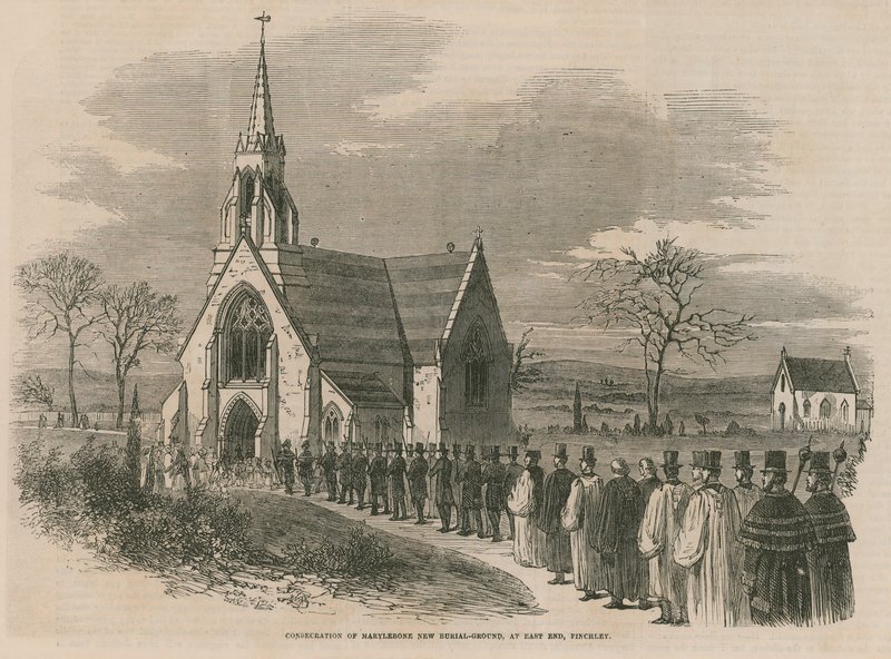 Consécration du nouveau cimetière de Marylebone - English School