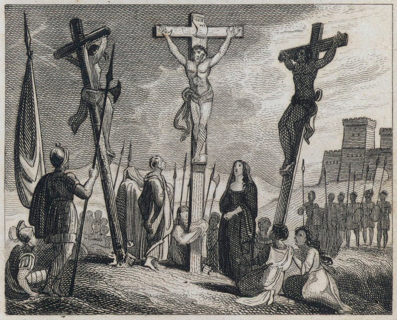 Crucifixion de Jésus-Christ (gravure) - English School