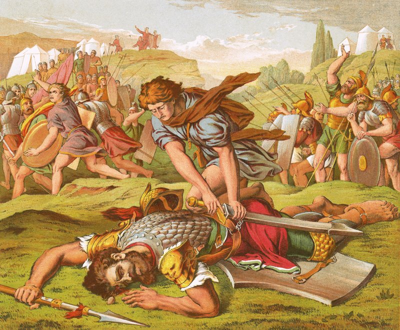 David tuant le géant Goliath - English School