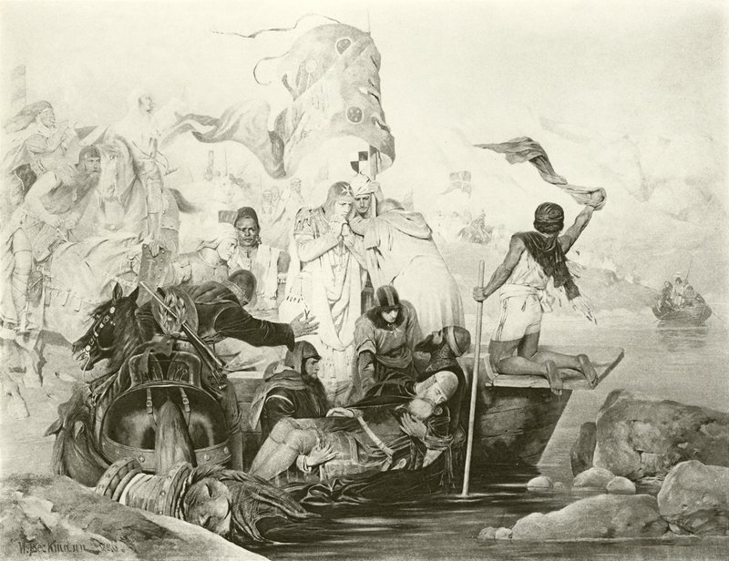 La mort de Barberousse (gravure) - English School
