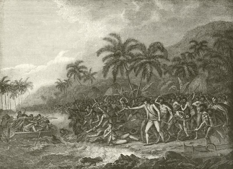 Mort du Capitaine Cook - English School